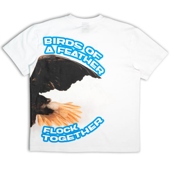 "BIRDS OF A FEATHER" TEE-WHITE