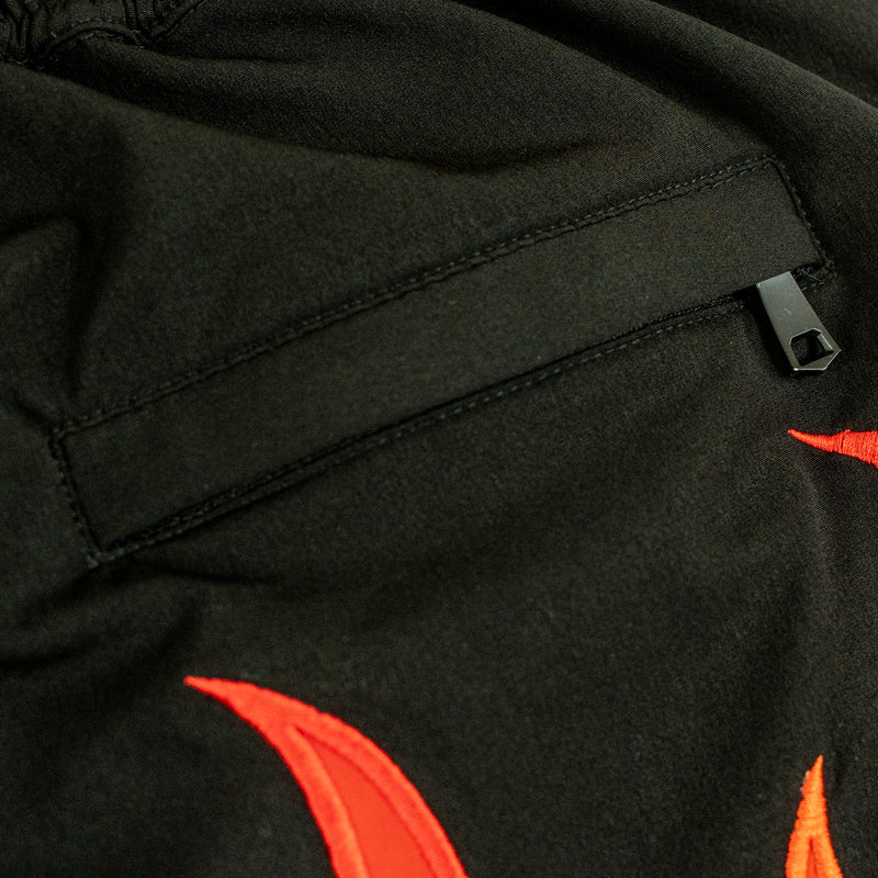 SMPLIND "FLAME" SHORTS - BLACK