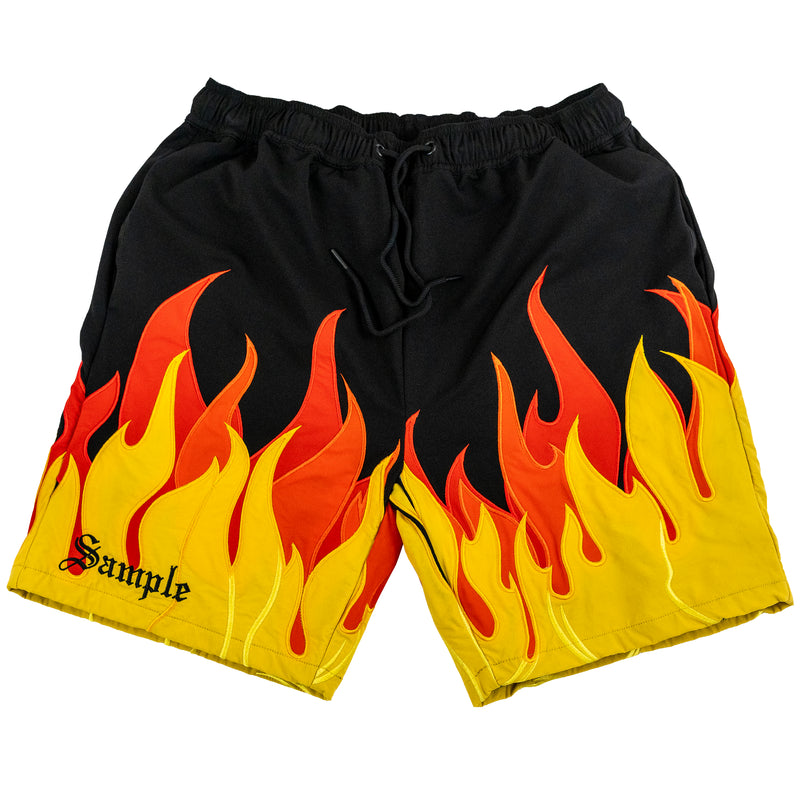 SMPLIND "FLAME" SHORTS - BLACK