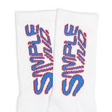 SMPL Minx Socks - White/Blue