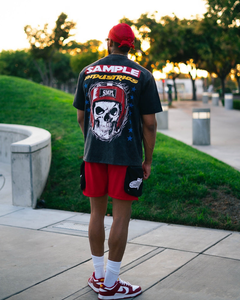 SMPL Sport Cargo Shorts - Red