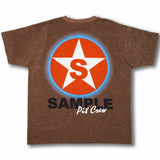 "Pit Crew" Tee - Brown