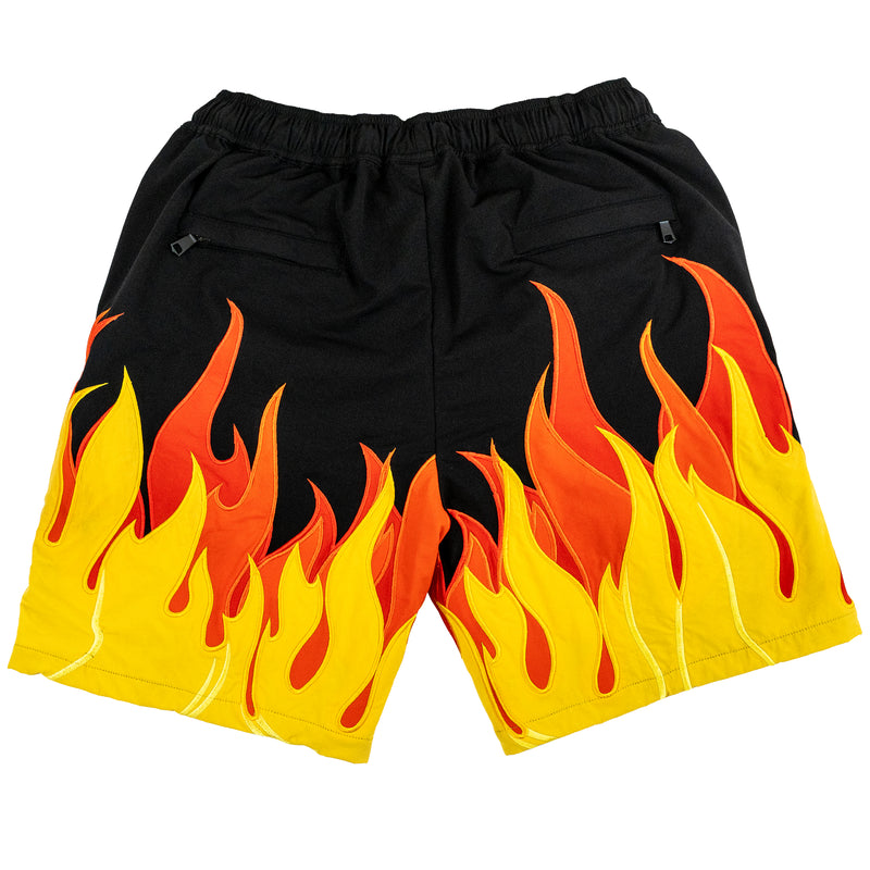 SMPLIND "FLAME" SHORTS - BLACK