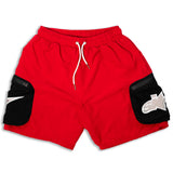 SMPL Sport Cargo Shorts - Red