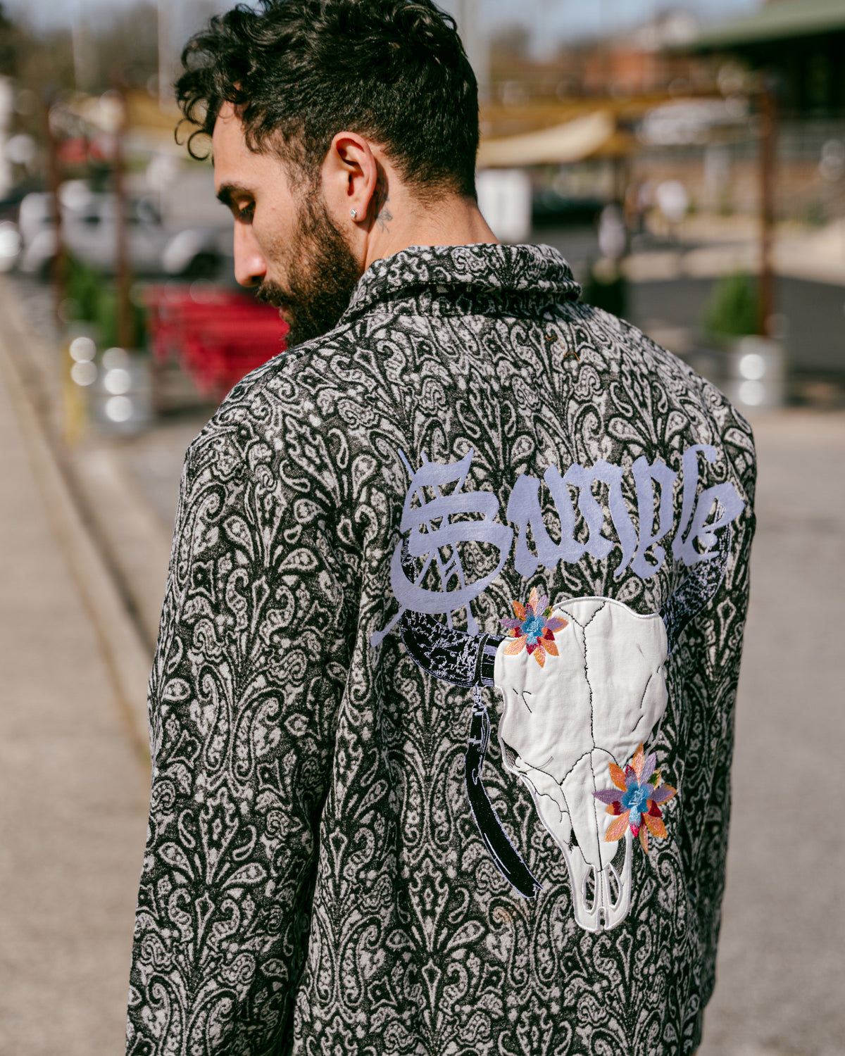 SAMPLES スタジャン ホワイト サンプルズ サイズL　定価50,000円 SAMPLES スタジャン ホワイト サンプルズ サイズL 定価50,00