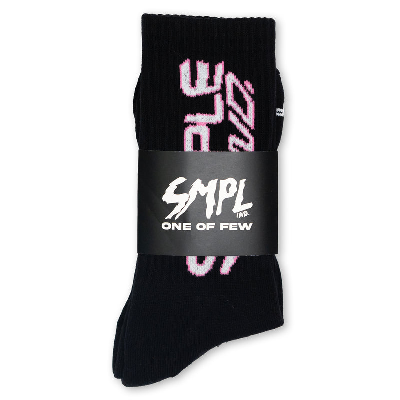Minx Socks - Black/Pink