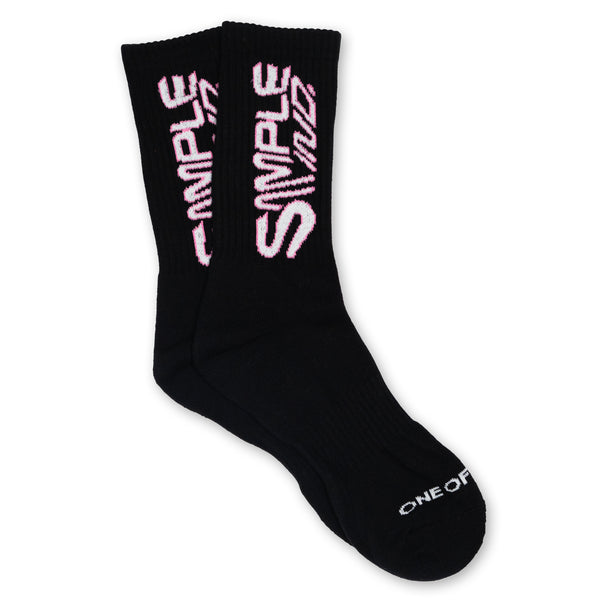 Minx Socks - Black/Pink