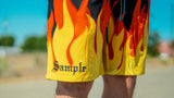 SMPLIND "FLAME" SHORTS - BLACK