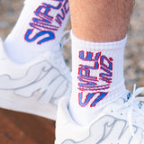 SMPL Minx Socks - White/Blue