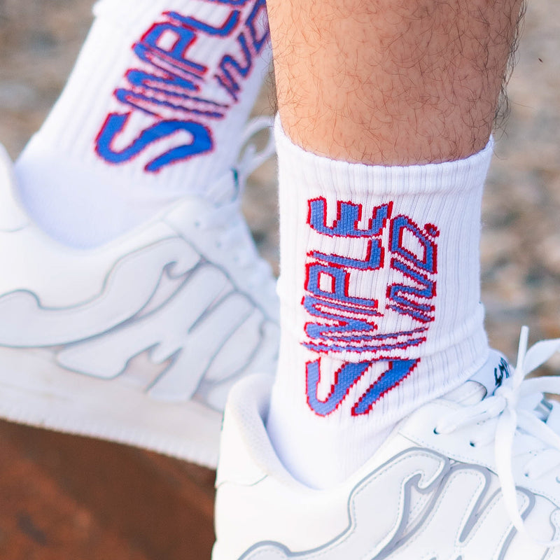 SMPL Minx Socks - White/Blue