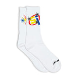 Sample Crew Sock - White/Yellow