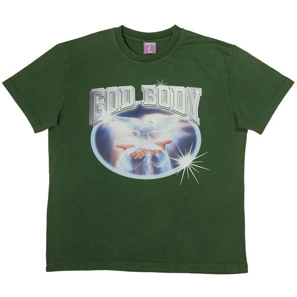 GOD BODY TEE- Hunter Green