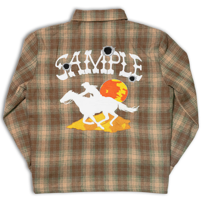 6 SHOOTER FLANNEL- BROWN/GREEN