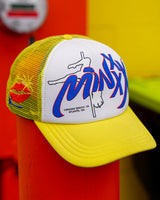 "After Hours" Trucker Hat-Yellow