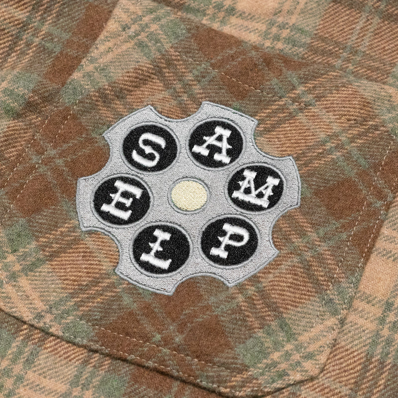 6 SHOOTER FLANNEL- BROWN/GREEN