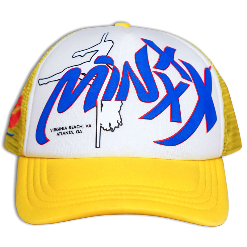 "After Hours" Trucker Hat-Yellow