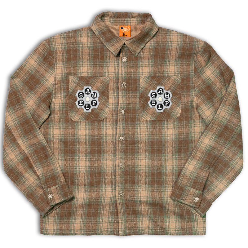 6 SHOOTER FLANNEL- BROWN/GREEN