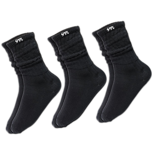 Vintage Slouch Socks - Black