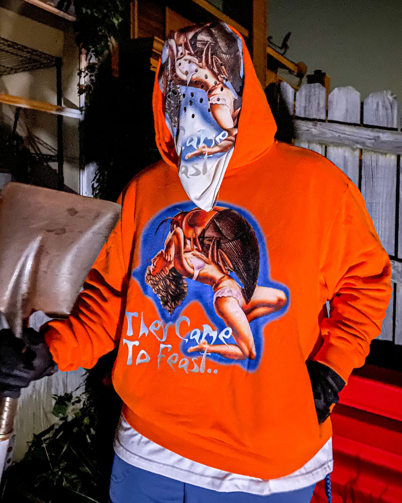 “THEY CAME TO FEAST” HOODIE - Haze Orange