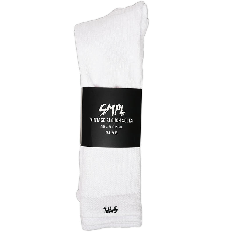 Vintage Slouch Socks - White