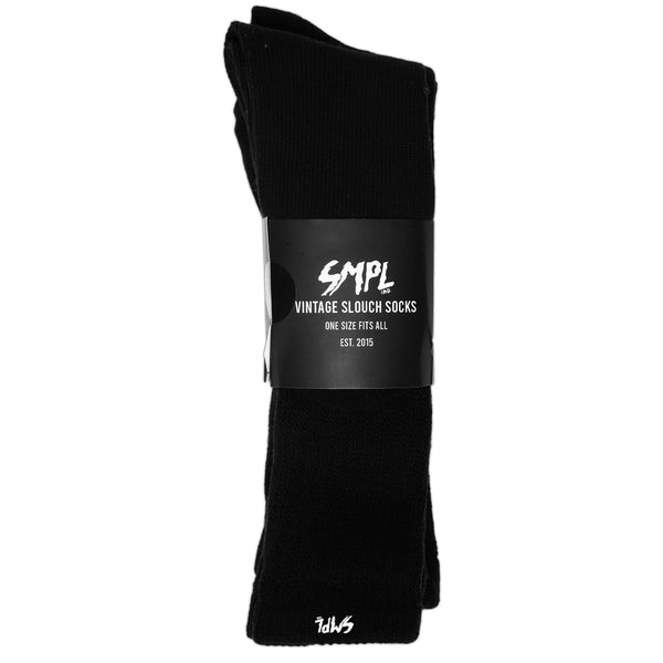 Vintage Slouch Socks - Black