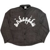 "SANZ" CORDUROY FLANNEL - CHARCOAL