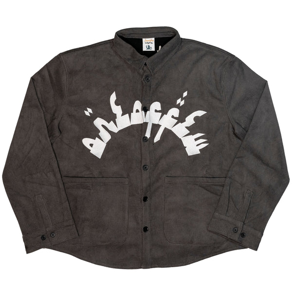 "SANZ" CORDUROY FLANNEL - CHARCOAL